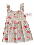 Vestido niña piscina mangas con volantes | Azul
