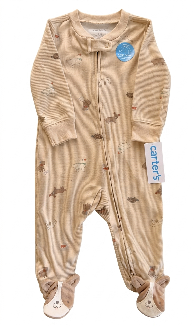 Body perritos cremallera bidireccional | Marrón