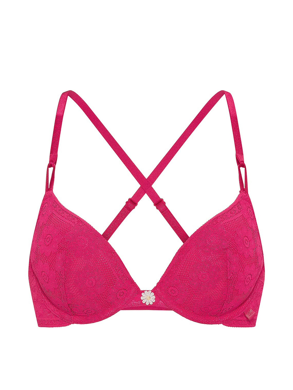 Sujetador push-up de encaje de ganchillo
