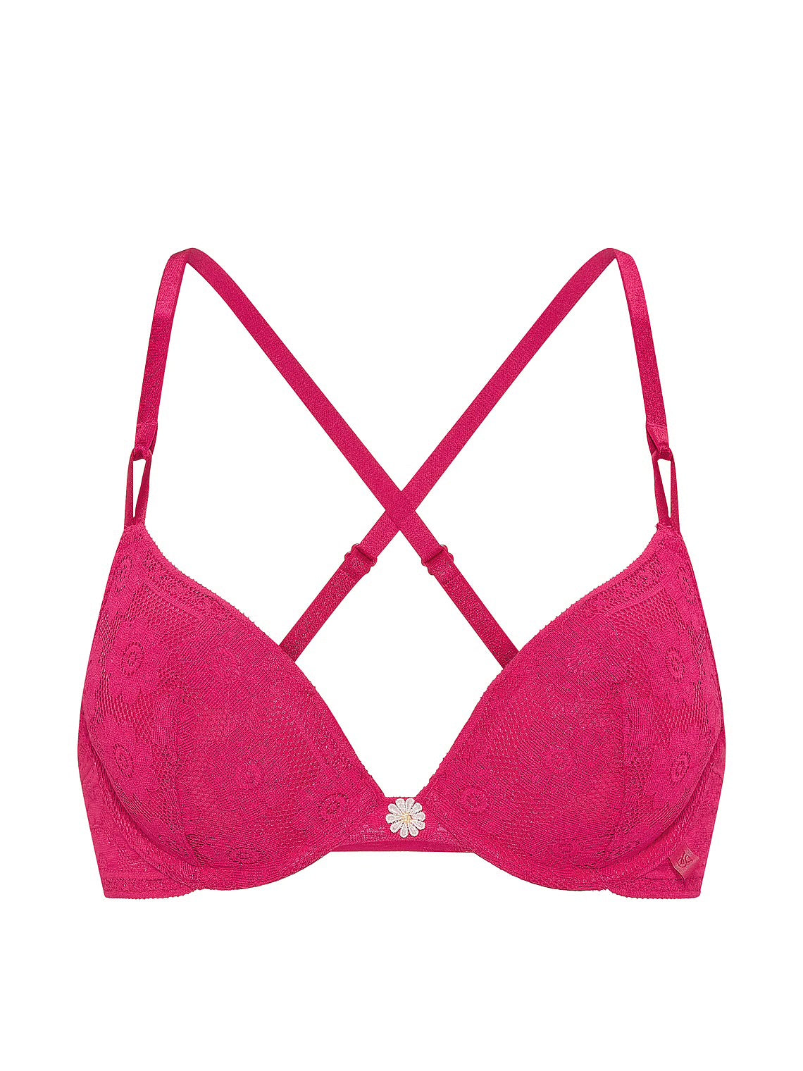 Sujetador push-up de encaje de ganchillo