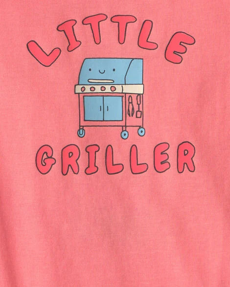 Body sin mangas con estampado "Little Griller" | Coral