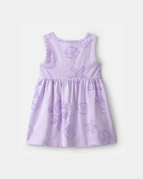 Vestido sin mangas con estampado de