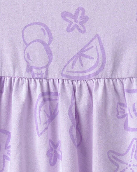 Vestido sin mangas con estampado de