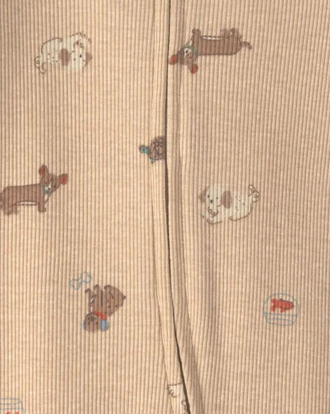 Body perritos cremallera bidireccional | Marrón