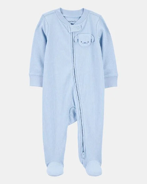 Body bebé perrito cremallera bidireccional | Azul