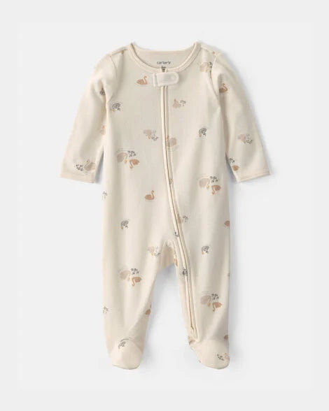 Body bebé cisne cremallera bidireccional | Marfil