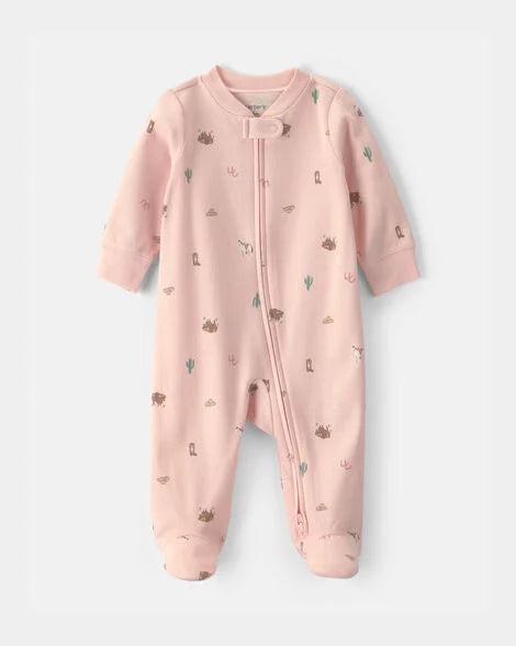 Body bebé vaquera cremallera bidireccional | Rosa
