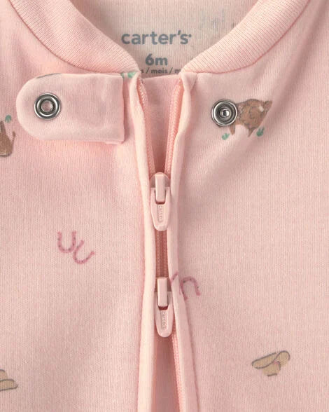 Body bebé vaquera cremallera bidireccional | Rosa