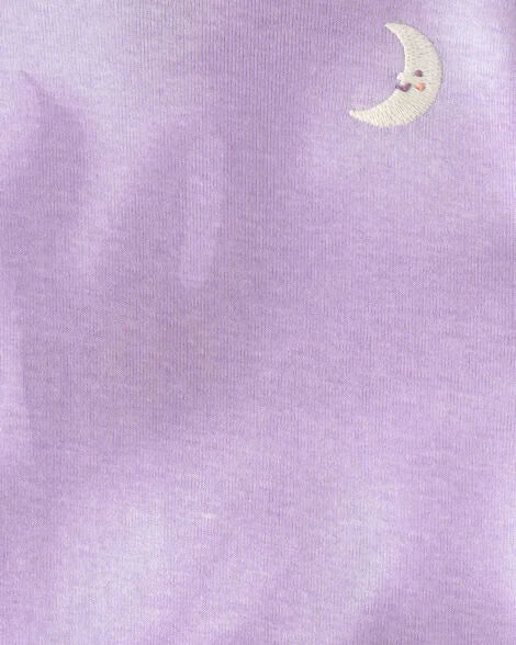 Conjunto pijamas niña espacial 4 piezas | Morado/marfil