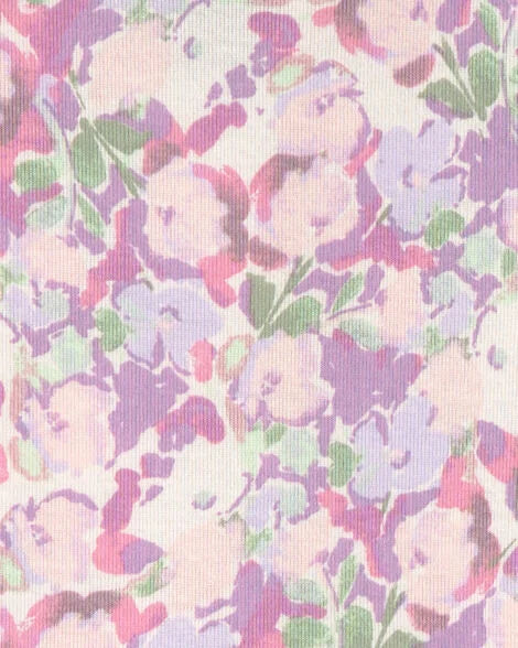 Conjunto pijamas niña unicornio floral a4 piezas | Lila