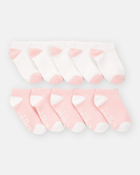Set de medias claras 10 pares | Rosa/blanco